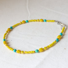 Load image into Gallery viewer, Yellow Beaded Anklet