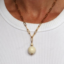 Load image into Gallery viewer, Handmade gold magnesite gemstone necklace