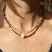 Load image into Gallery viewer, Bronze and Pearl Necklace