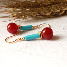 Load image into Gallery viewer, Carnelian Drop Earrings