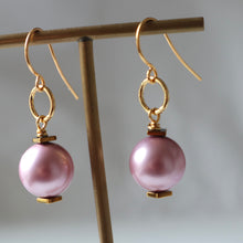 Load image into Gallery viewer, Pink Pearl Earrings