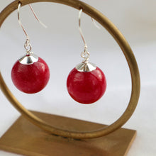 Load image into Gallery viewer, Red Jade Earrings