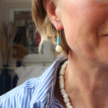 Load image into Gallery viewer, Turquoise & Mother of Pearl Earrings