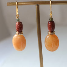 Load image into Gallery viewer, Peach Aventurine Earrings