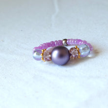 Load image into Gallery viewer, Purple Pearl Ring