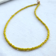 Load image into Gallery viewer, Yellow seed bead necklace