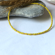 Load image into Gallery viewer, Seed Bead Yellow Anklet