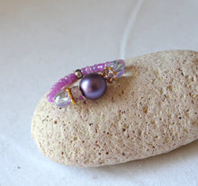Load image into Gallery viewer, Purple Pearl Ring