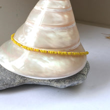 Load image into Gallery viewer, Seed Bead Yellow Anklet