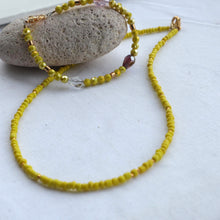 Load image into Gallery viewer, Yellow seed bead necklace