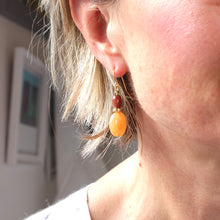 Load image into Gallery viewer, Peach Aventurine Earrings