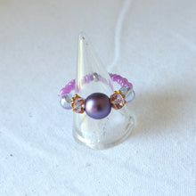 Load image into Gallery viewer, Purple Pearl Ring