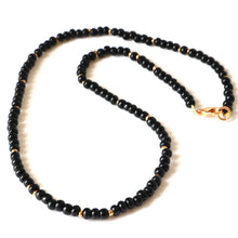 Load image into Gallery viewer, Black Seed Bead Necklace