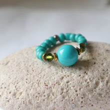 Load image into Gallery viewer, turquoise beaded ring