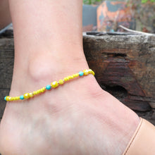 Load image into Gallery viewer, Yellow Beaded Anklet