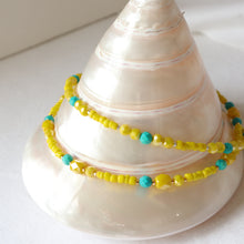 Load image into Gallery viewer, Yellow beaded anklet