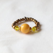 Load image into Gallery viewer, yellow beaded ring