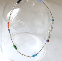 Load image into Gallery viewer, silver beaded ankle bracelet  Edit alt text
