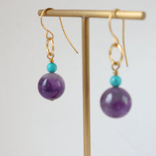 Load image into Gallery viewer, amethyst pop earrings