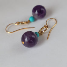 Load image into Gallery viewer, amethyst pop earrings