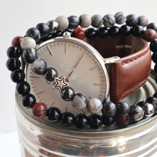 Load image into Gallery viewer, Red Jasper /Black Bracelet