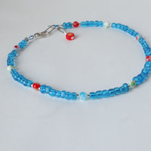 Load image into Gallery viewer, Blue Bead Anklet