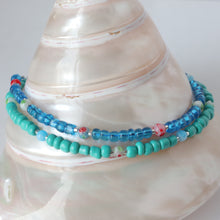 Load image into Gallery viewer, Blue Bead Anklet