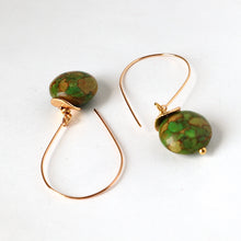 Load image into Gallery viewer, Mosaic Green Earrings