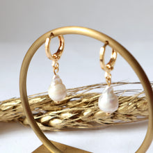 Load image into Gallery viewer, Baroque Pearl Huggies