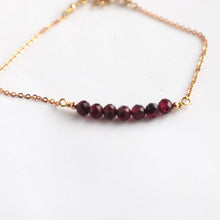 Load image into Gallery viewer, Garnet Gold Bracelet