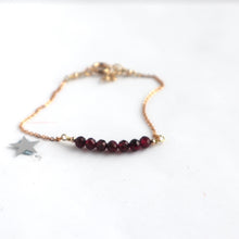 Load image into Gallery viewer, Garnet Gold Bracelet