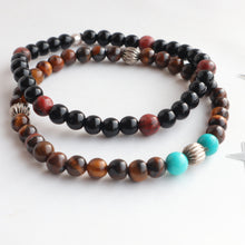 Load image into Gallery viewer, Red Jasper /Black Bracelet