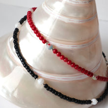 Load image into Gallery viewer, Black and White Millefiori Anklet