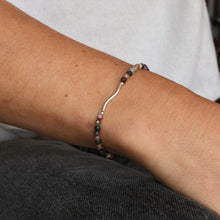 Load image into Gallery viewer, Handmade sterling silver and tourmaline bracelet