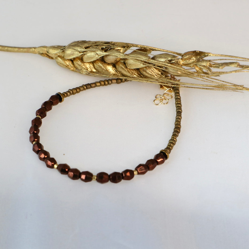 Bronze Crystal Bracelet