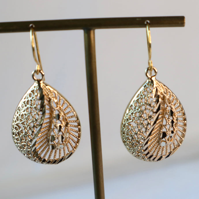 Gold Filigree Earrings