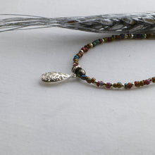 Load image into Gallery viewer, Silver Filigree Teardrop Necklace