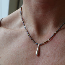 Load image into Gallery viewer, Silver Teardrop Necklace
