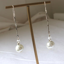 Load image into Gallery viewer, Pearl Chain Earrings