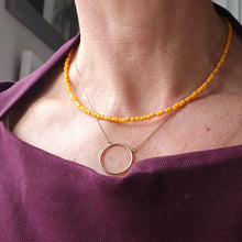 Load image into Gallery viewer, Yellow seed bead necklace