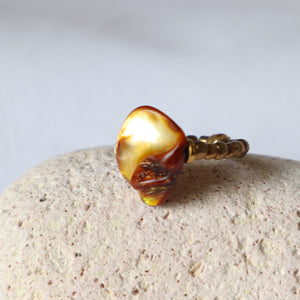 Gold Pearl Ring