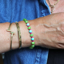 Load image into Gallery viewer, Green and Pink Bracelet