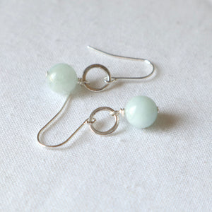 Aquamarine Hoop Earrings