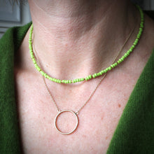 Load image into Gallery viewer, Lime Green Seed Bead Necklace