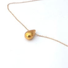 Load image into Gallery viewer, Brushed Gold Teardrop Necklace