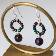 Load image into Gallery viewer, Amethyst Beaded Earrings