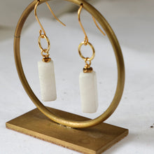 Load image into Gallery viewer, White Jade Earrings