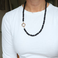 Load image into Gallery viewer, Black Charm Beaded Necklace