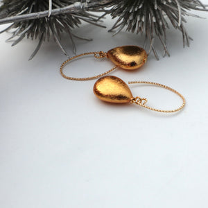 Gold Teardrop Earrings