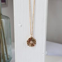 Load image into Gallery viewer, Gold Crinkle Circle Pendant